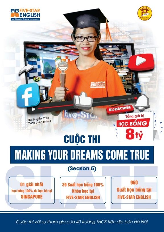 Khởi động “MAKING YOUR DREAMS COME TRUE” mùa 5 tại trường THCS Thăng Long - Chắp cánh ước mơ – Thực hiện hoài bão