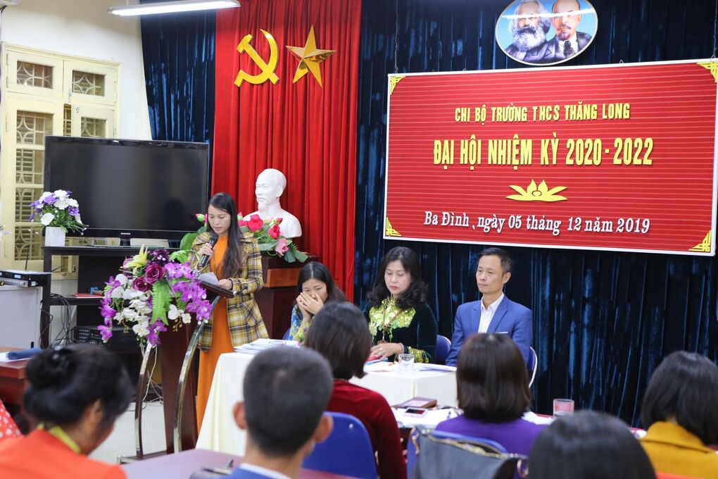 ĐẠI HỘI CHI BỘ TRƯỜNG THCS THĂNG LONG NHIỆM KỲ 2020 - 2022