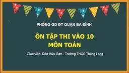 Ôn thi vào 10 môn Toán