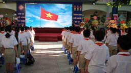 Trường THCS Thăng Long tưng bừng khai giảng năm học mới