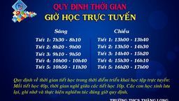 Quy định về thời gian tiết học, buổi học trong thời điểm học tập trực tuyến