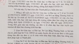 Thông báo về việc học sinh, sinh viên tạm dừng đến trường để đảm bảo công tác phòng chống dịch COVID - 19