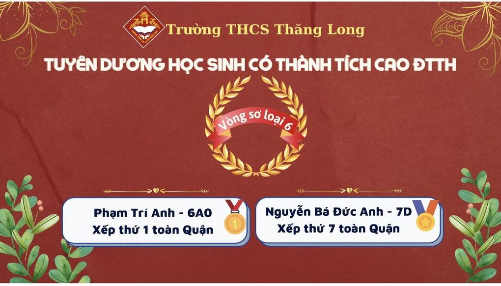 KẾT QUẢ VÒNG 6 CỦA ĐẤU TRƯỜNG TOÁN HỌC