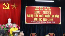 Hội nghị cán bộ - viên chức - người lao động  trường THCS Thăng Long 2021 - 2022