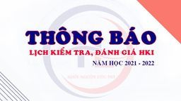Lịch kiểm tra, đánh giá HKI