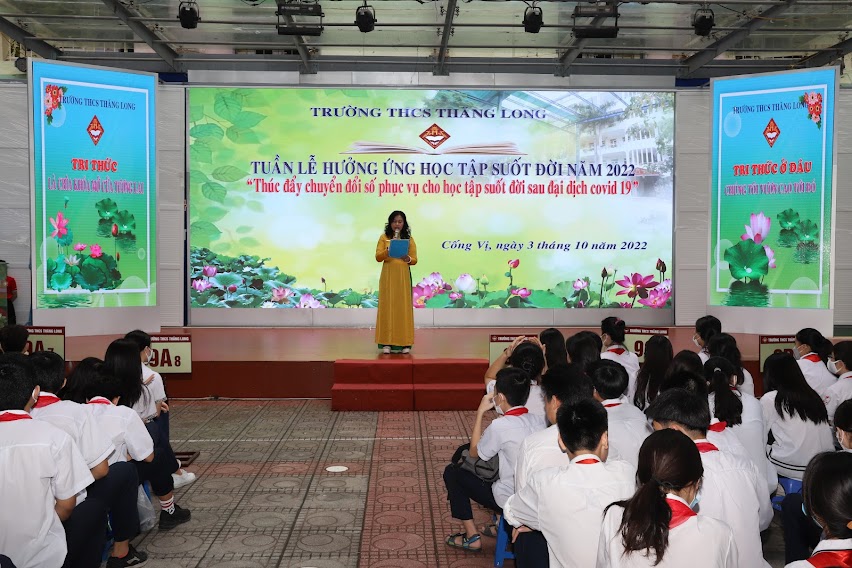 Trường THCS Thăng Long phát động "Tuần lễ hưởng ứng học tập suốt đời"