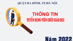 Quận Ba Đình: Tổ chức tuyển dụng viên chức làm việc tại các cơ sở giáo dục công lập