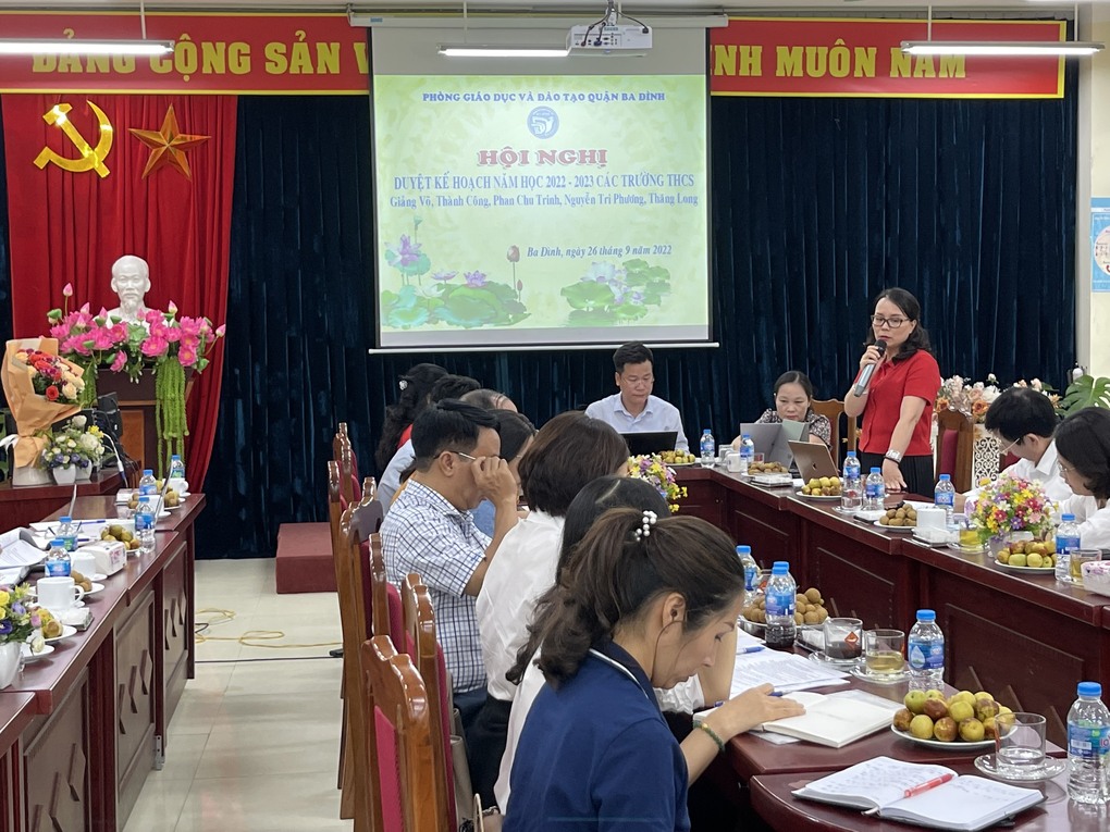 Hội nghị duyệt Kế hoạch năm học 2022-2023 Cấp THCS Quận Ba Đình