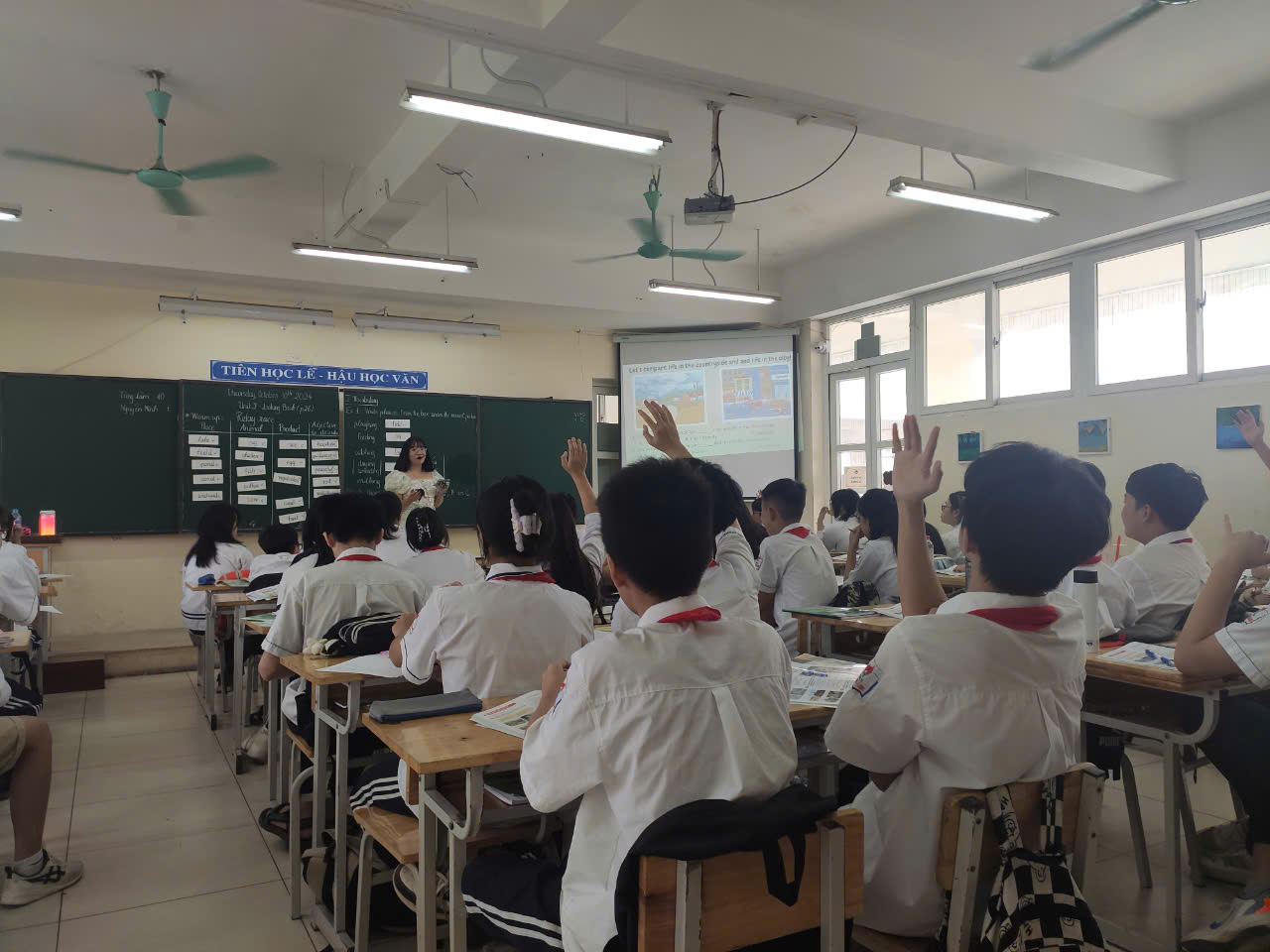 Trường THCS Thăng Long tổ chức thi GVG môn Tiếng Anh