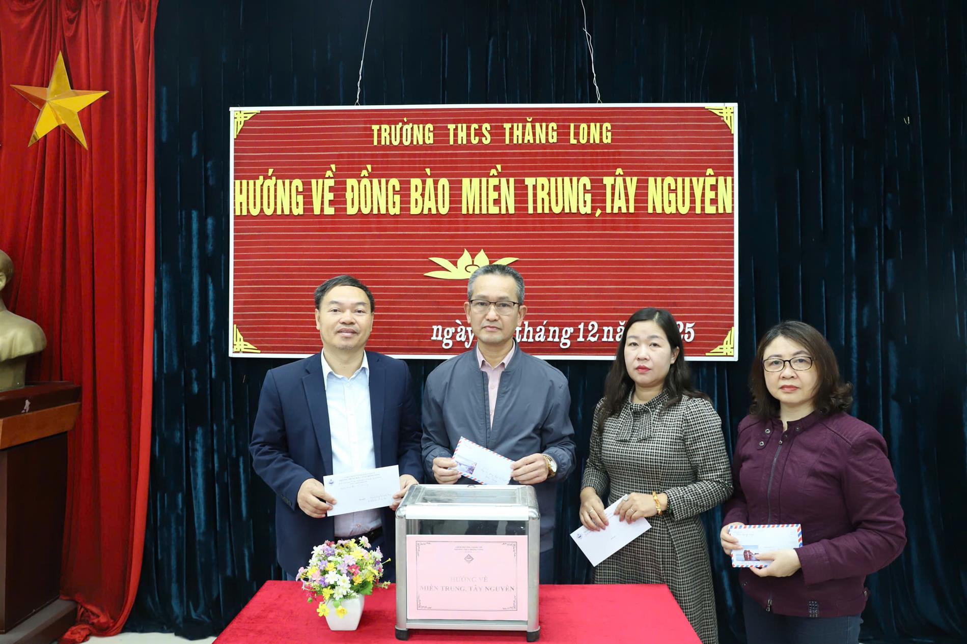 Trường THCS Thăng Long hướng về miền Trung – Tây Nguyên