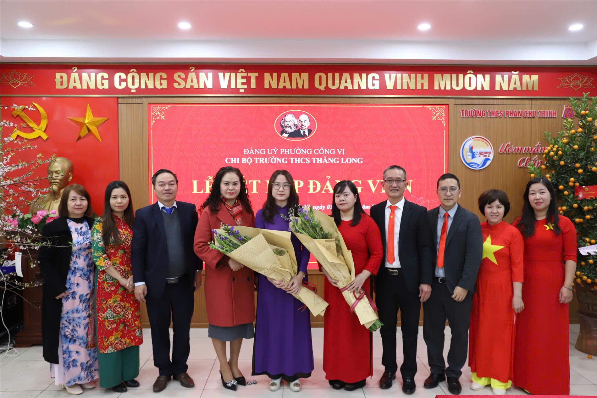 Lễ kết nạp đảng viên mới đầu xuân Ất Tỵ 2025