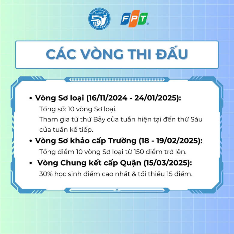 Vòng sơ khảo Đấu trường toán học cấp trường