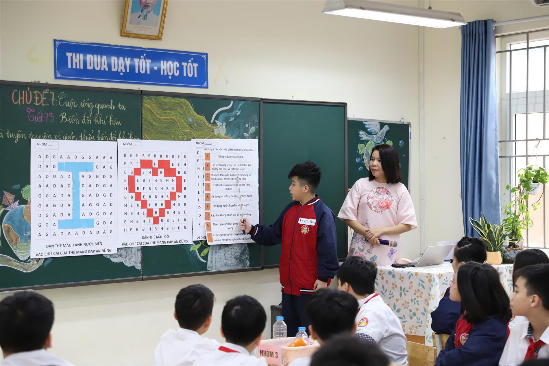 Cô giáo Lê Thu Thủy tỏa sáng với tiết dạy sáng tạo về biến đổi khí hậu