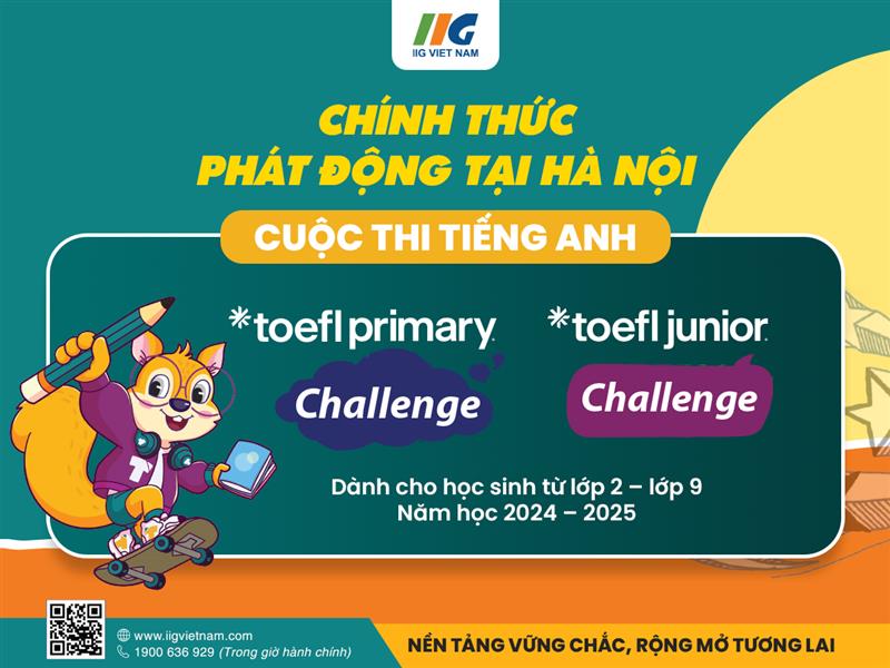 Lịch thi tiếng Anh TOEFL Junior Challenge 2024 – 2025 tại THCS – Thăng Long