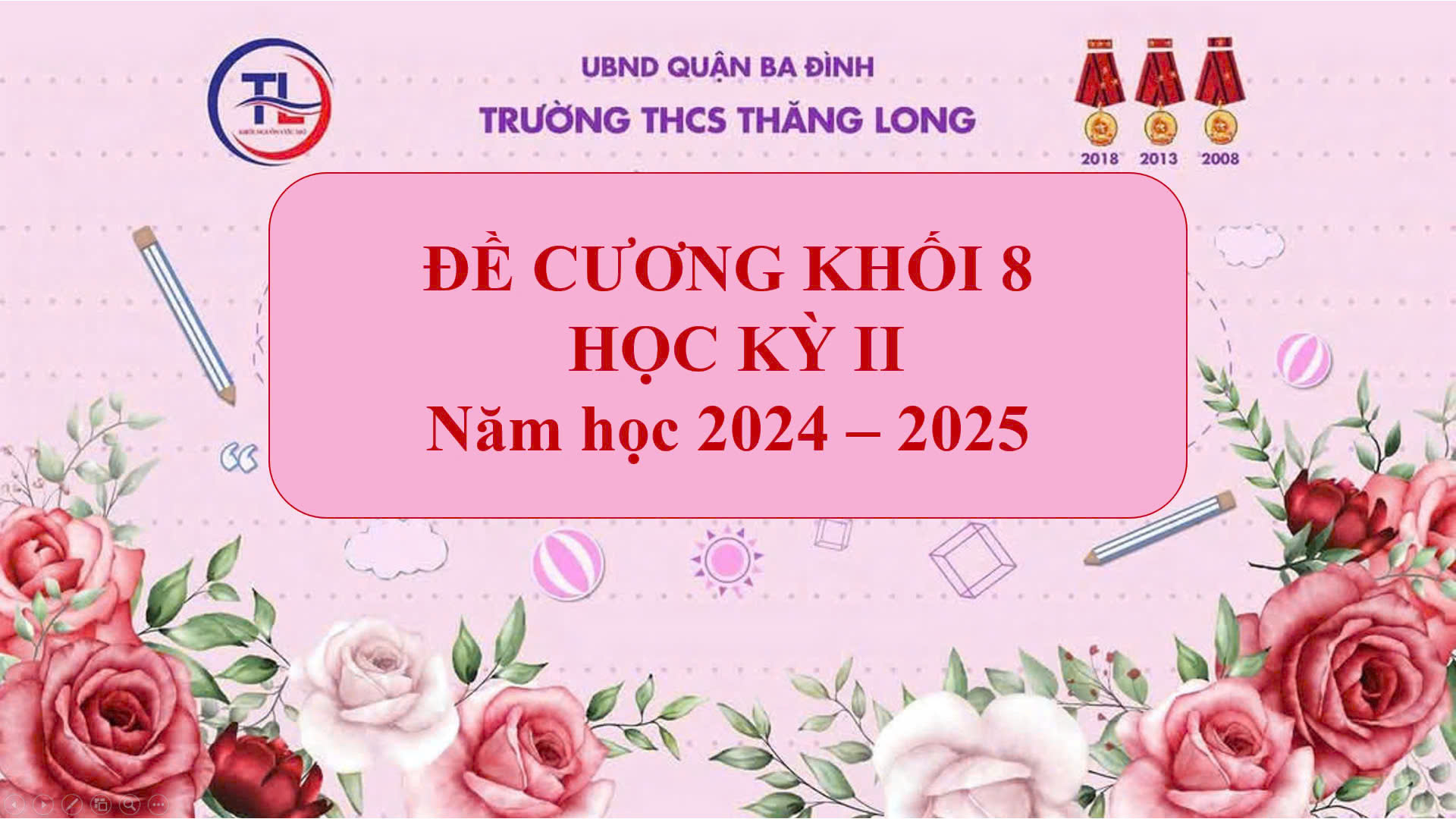 Đề cương khối 8 học kỳ II năm học 2024 - 2025