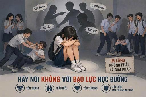Bạo lực học đường, vấn đề nhức nhối cần quan tâm