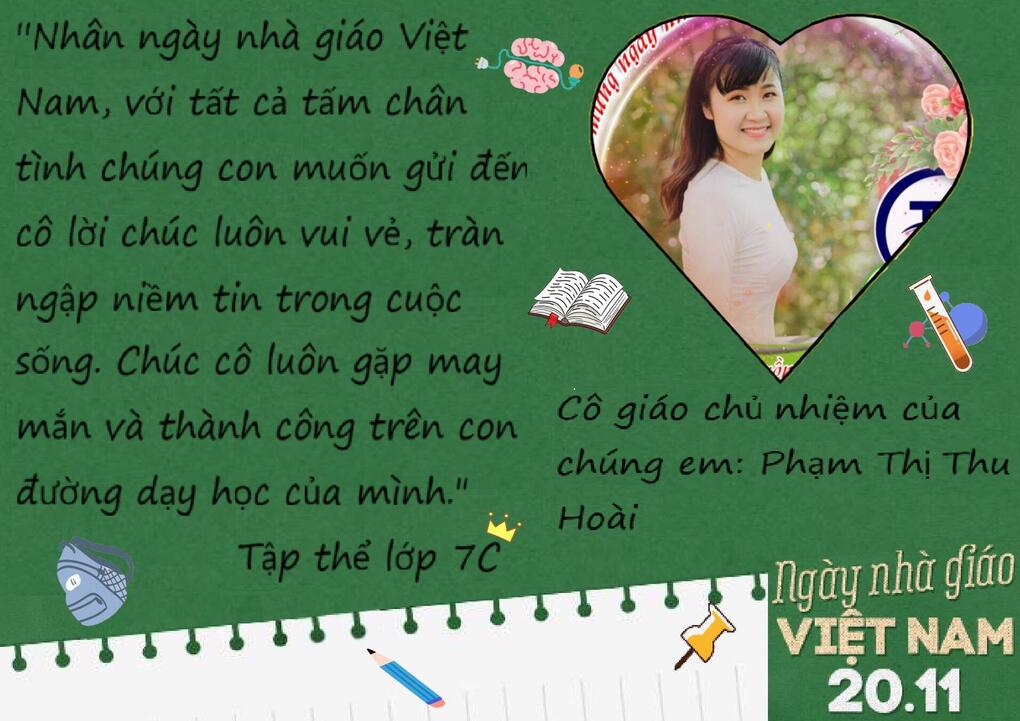 Những tấm thiệp thay lời tri ân chúng con gửi thầy cô!